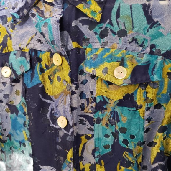 CT187a Ruby Rd. Favorites Blue Button Down Shirt 14P - Picture 3 of 5